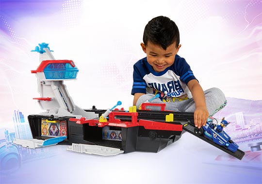 PAW Patrol The Mighty Movie Aircraft Carrier HQ Playset