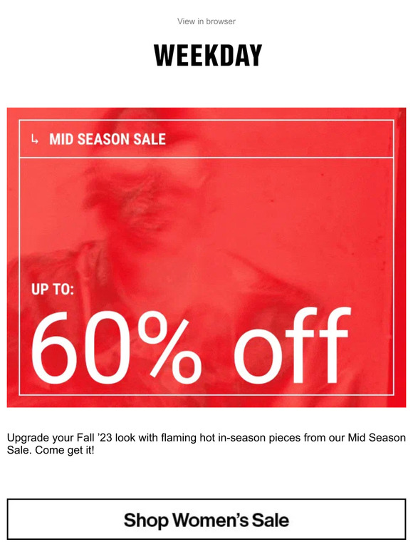 Now up to 60% off | Mid Season Sale