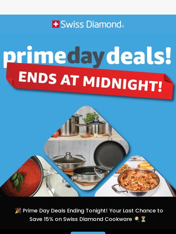 Last Chance: Prime Day Deals on Swiss Diamond Cookware!