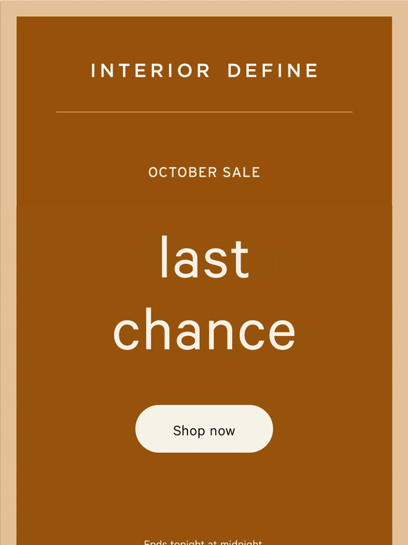 20% OFF ENDS TONIGHT