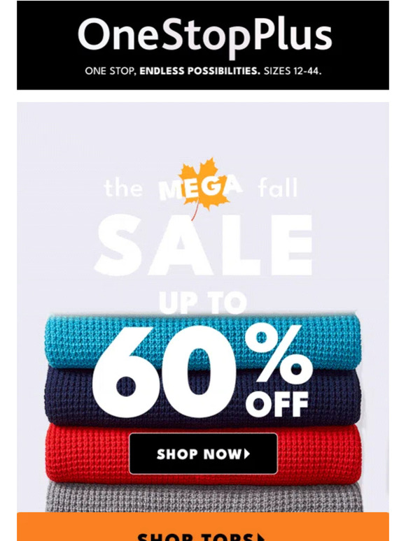 One Stop Plus Fall styles for LESS! 💜 Milled