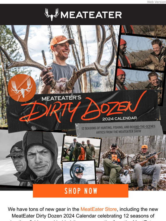 MeatEater NEW Dirty Dozen 2024 Calendar Milled