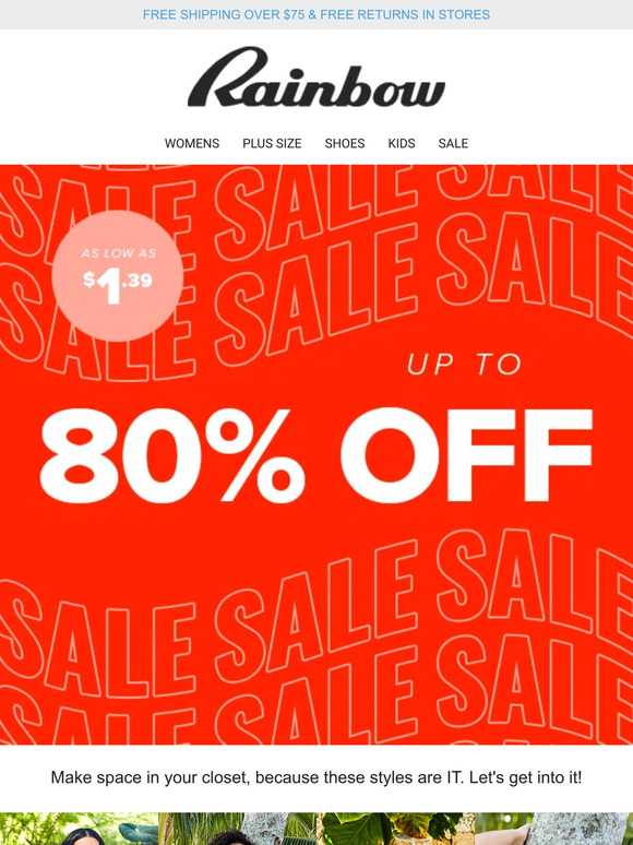 Rainbow Shops UP to 80 OFF IT fashion in prices you'll love! 🙋‍♀️🙆‍♀️🙅‍♀️💁‍ ️ Milled