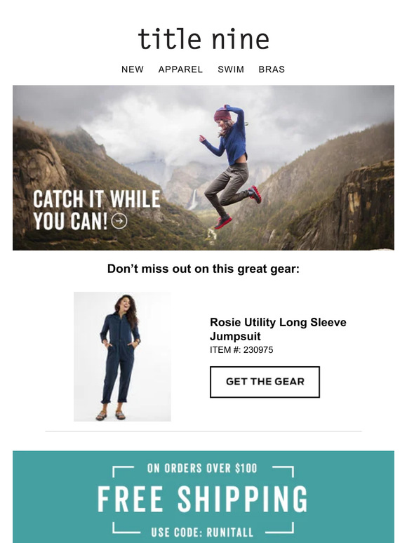 Title Nine Remember the Rosie Utility Long Sleeve Jumpsuit you were