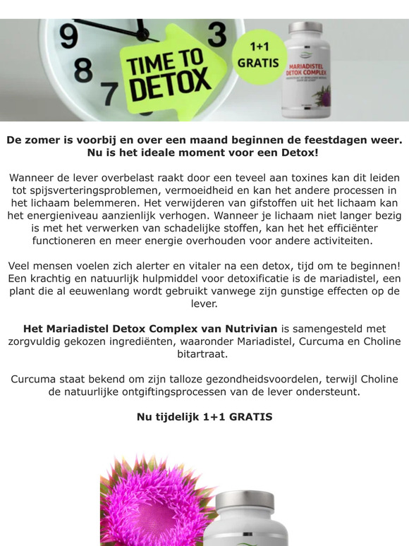 Mariadistel Detox Complex 1+1 Gratis!