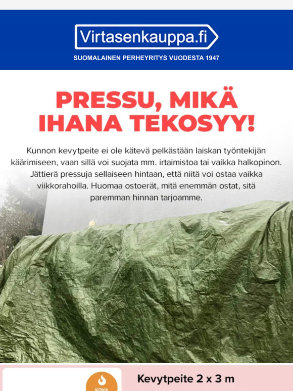 Tarpeellista yli 65% alennuksella 💰
