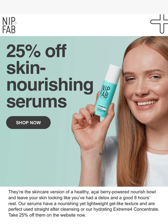 25% off serums starts now