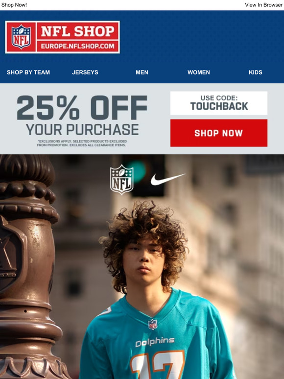 NFL Europe Shop DE: This Month's On-Field Look! NFL Crucial Catch Gear