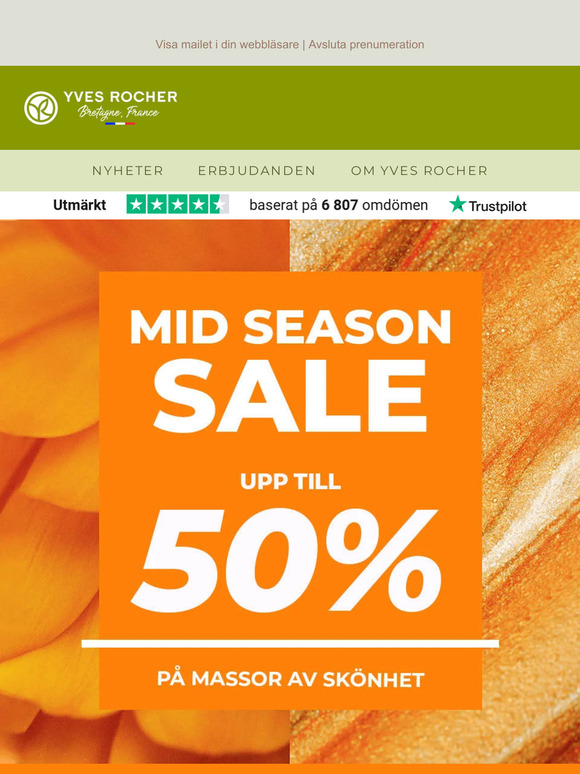 MIDSEASON SALE Upp till 50% + 10% extra rabatt.