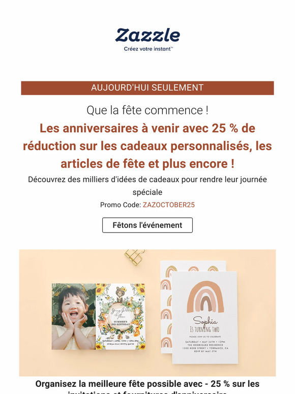🎉 Fêtes d'anniversaire de rêve à - 25 %!