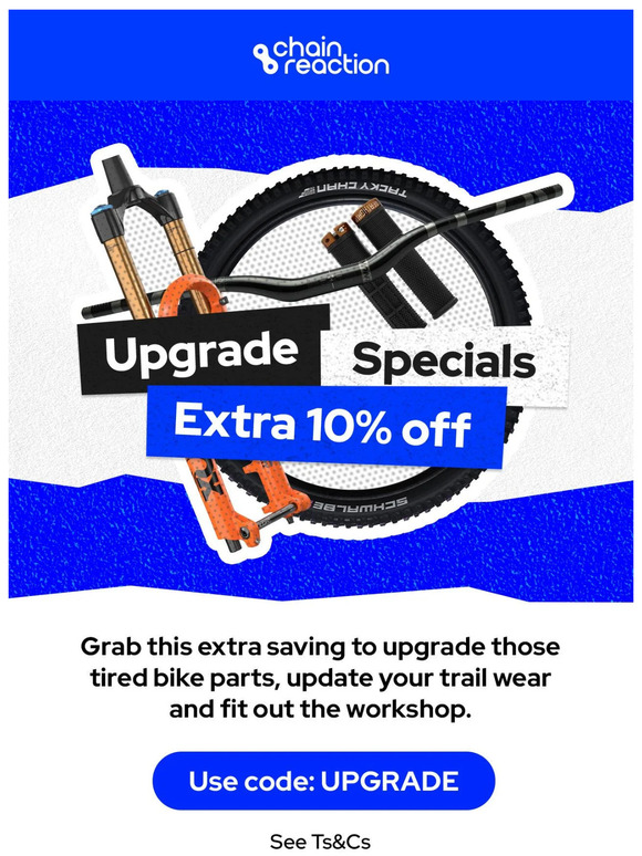 Save on bike, gear and workshop upgrades
