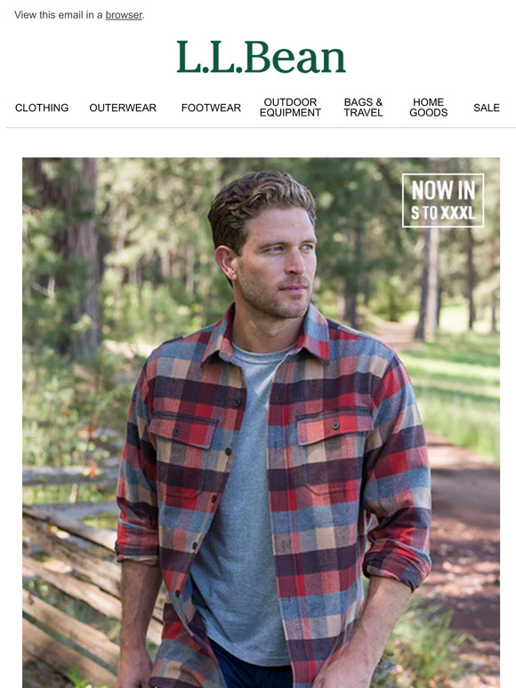 L.L.Bean Our Legendary Chamois Flannel Shirt Milled