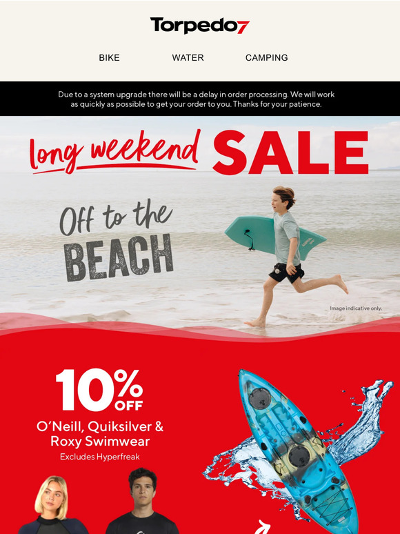 Your beach trip sorted! 🏖️ | Long Weekend SALE