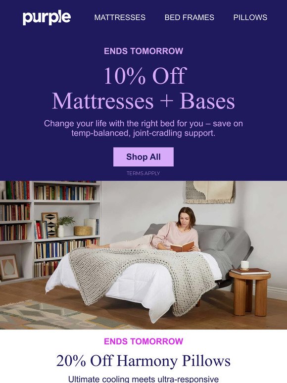 Don’t-Miss Deal: 10% Off Beds Ends Tomorrow