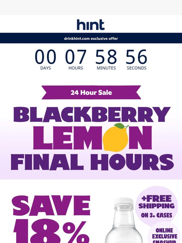 Final hours for Blackberry Lemon