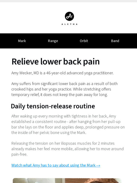 Aletha Health: How Dr. Amy Wecker overcame lower back pain | Milled