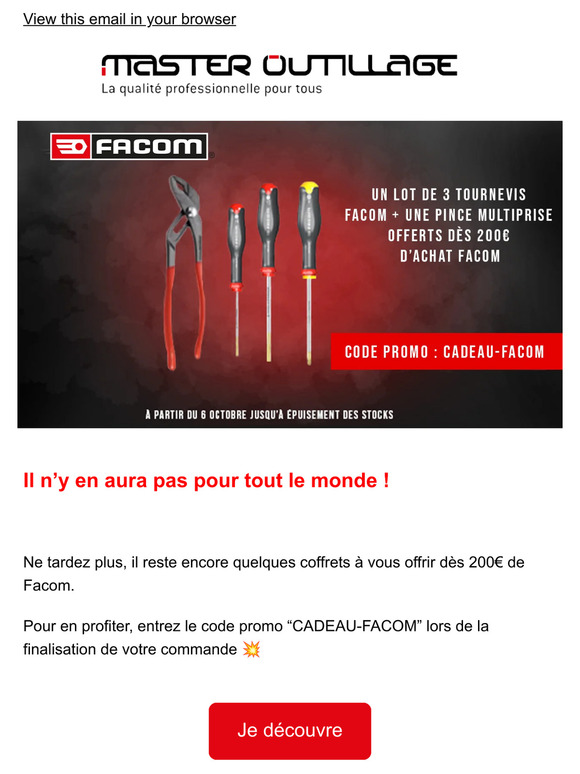 Facom Composition 17 outils + caisse BP.C19 Facom CM.FLASHOREX 