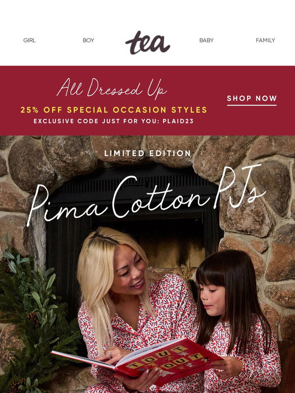 Tea Collection: New Cozy Pima PJs are Here for Kids & Adults! ⭐ | Milled