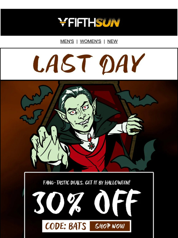 Get It By Halloween! 30% Off Spooky Tees! 🧛‍♂️