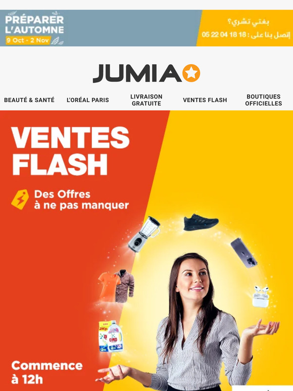 Jumia Maroc 2 Les Ventes Flash dial lyoum DABA DABA ⏰ Ktachef kolchi men hna 👉 Milled