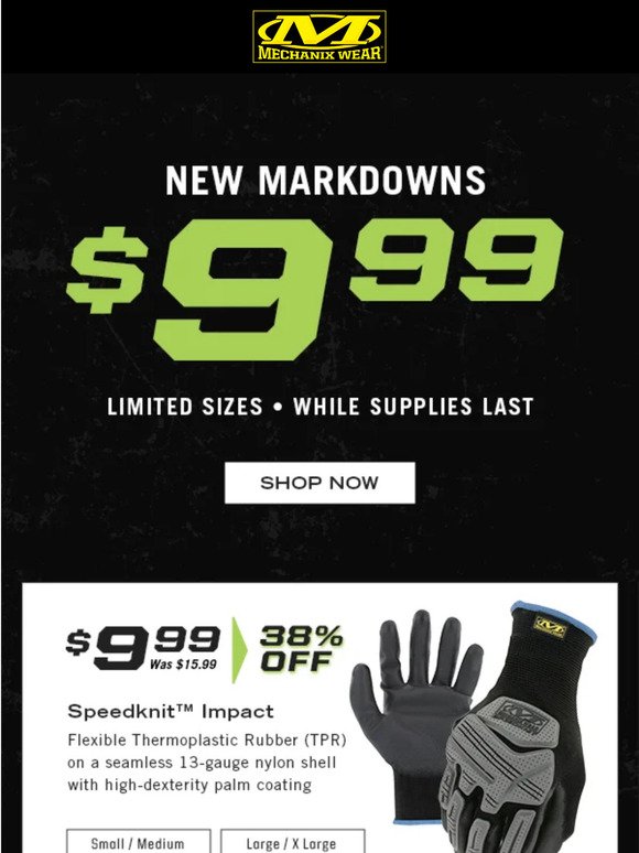 $9.99 Gloves Deals- Stock Up Today