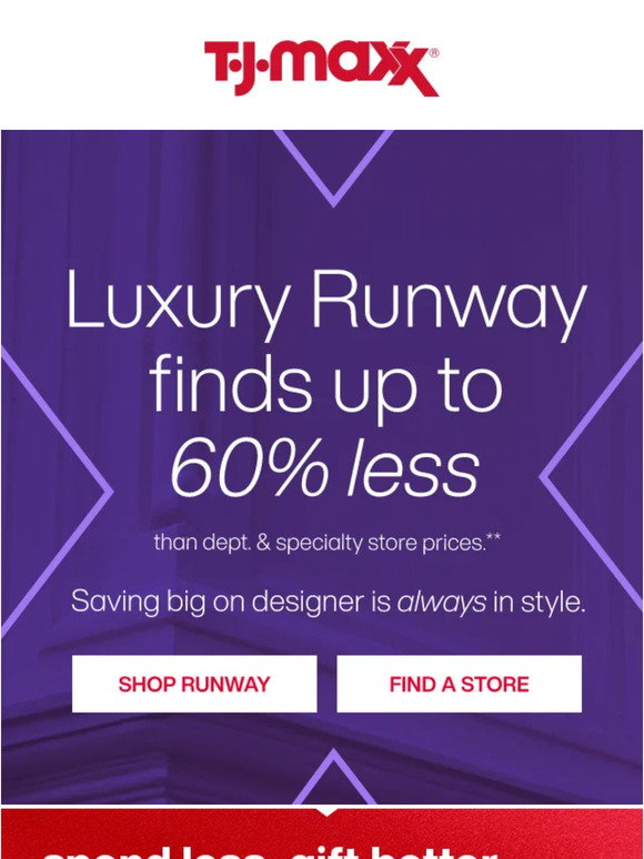 What are TJ Maxx Runway Stores? Online Shopping Luxe for Less!