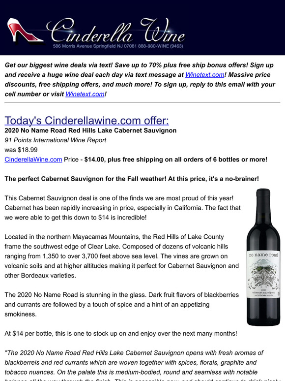 2020 No Name Road Red Hills Lake Sauvignon