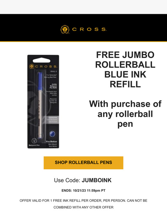 Claim Your FREE Jumbo Rollerball Ink Today with Select Purchases!