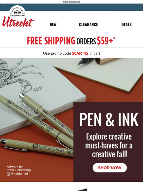 Utrecht Art Supplies Your source for Pen & Ink Milled
