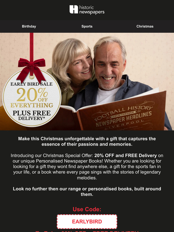 Historic Newspapers Get Ready for Christmas 20 Off + FREE Delivery
