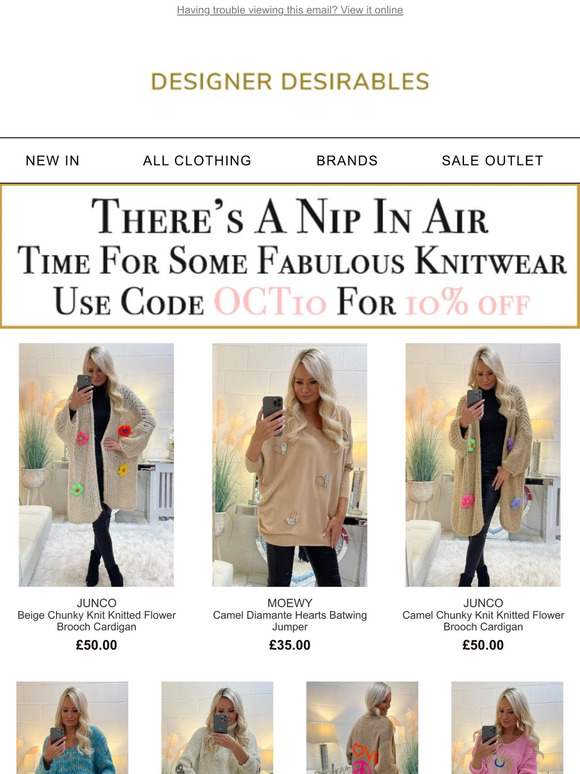 ❤️‍🔥 There's A Nip In Air - Time For Fabulous Knitwear + 10% Off ❤️‍🔥