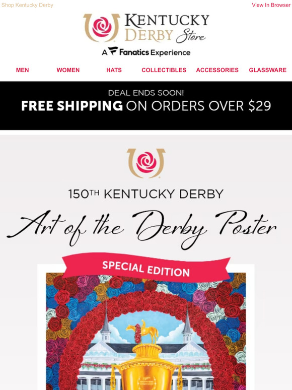 Kentucky Derby Store 150th Kentucky Derby Art of the Derby Poster + Free Shipping! Milled