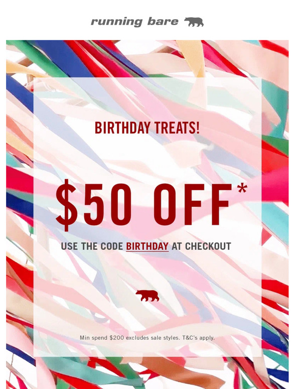 Birthday Treats Incoming ! $50 Off* During Our Birthday Week!