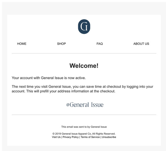 Customer account confirmation