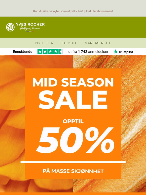 10% ekstra rabatt på MID SEASON SALE.