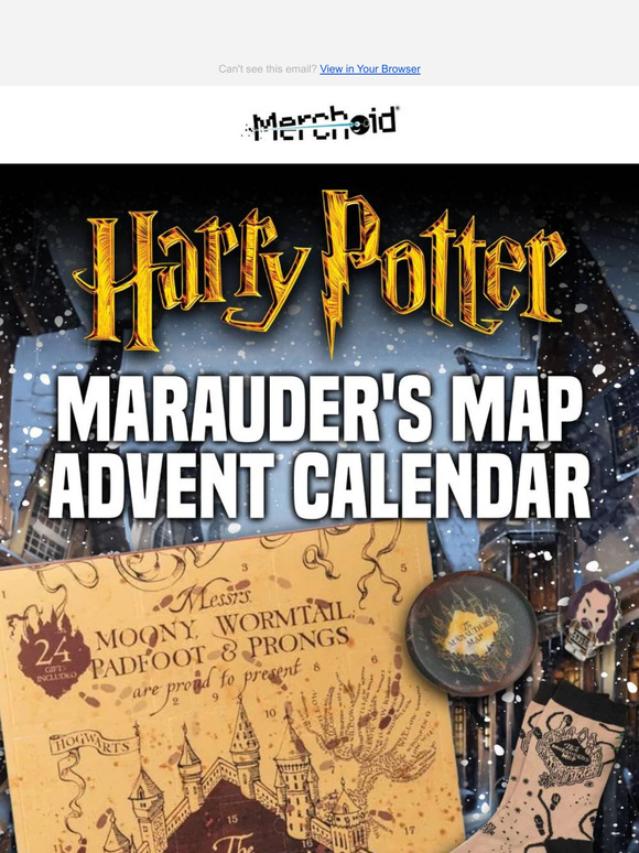 Merchoid Limited Marauders Map Advent Calendar Milled