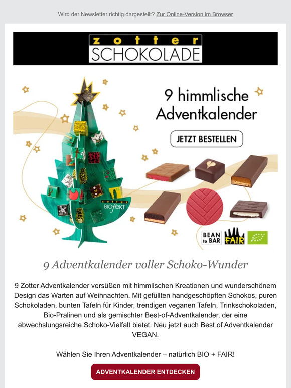 Adventkalender voller Schoko-Wunder 🎄🍫