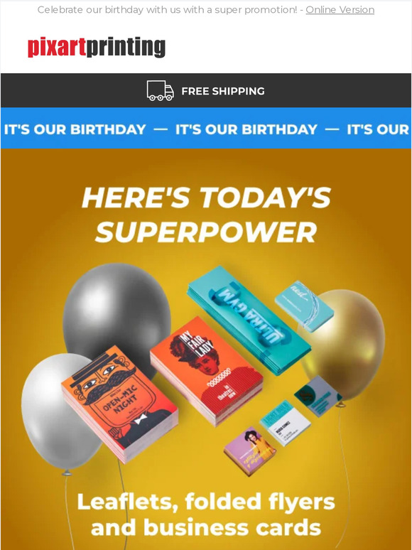 Pixartprinting FI A superhero deal up to 40 off leaflets, folded