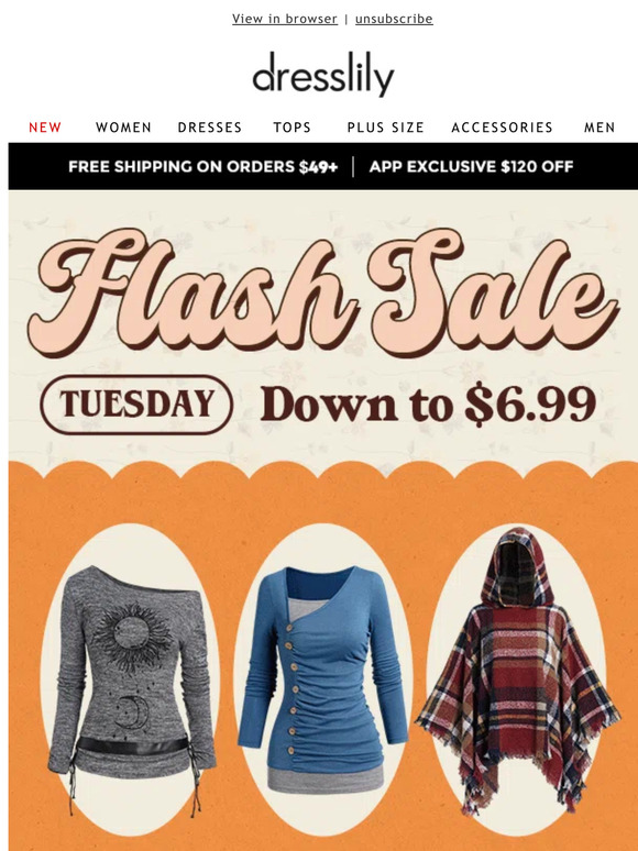 $6.99 Flash Sale Starts NOW !!!