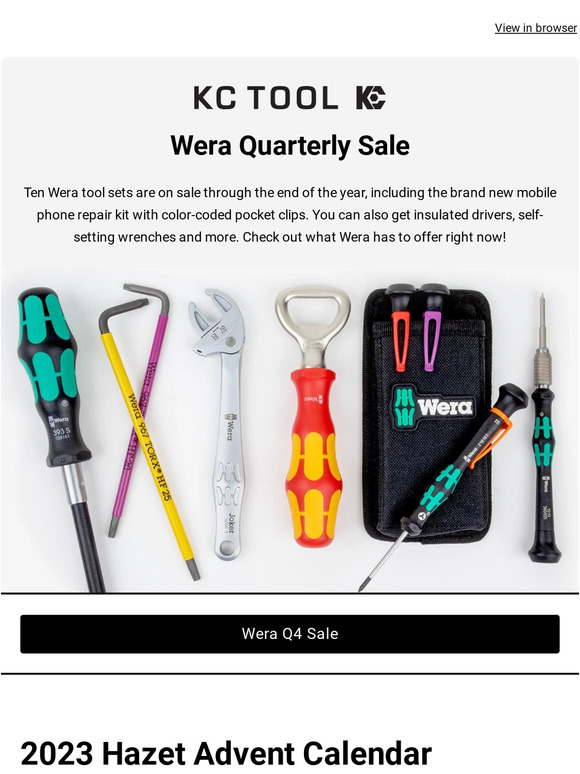 Wera Quarterly Sale – German Tools, Knipex Tools