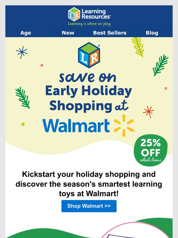Save 25% OFF the Season's Smartest Learning Toys at Walmart!