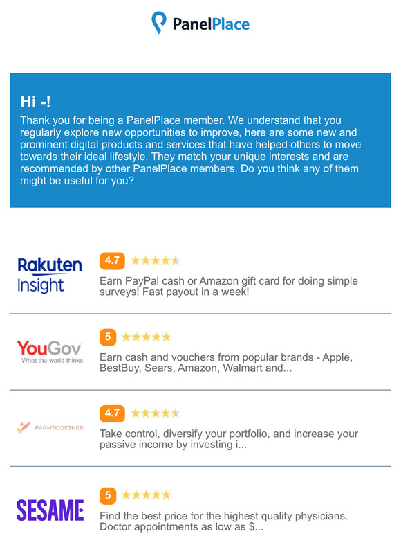 Hello —, don't miss out these new opportunities to move towards your ideal lifestyle