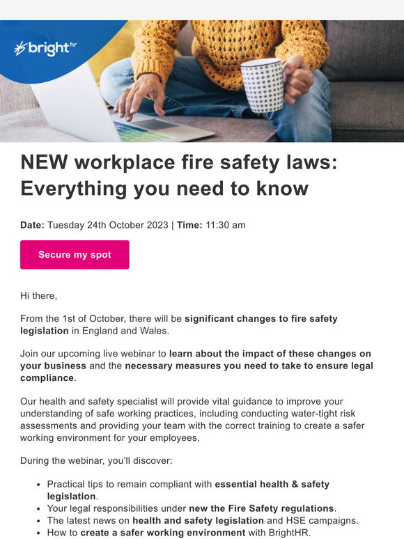 BrightHR This is not a drill! Prepare now for new fire safety laws