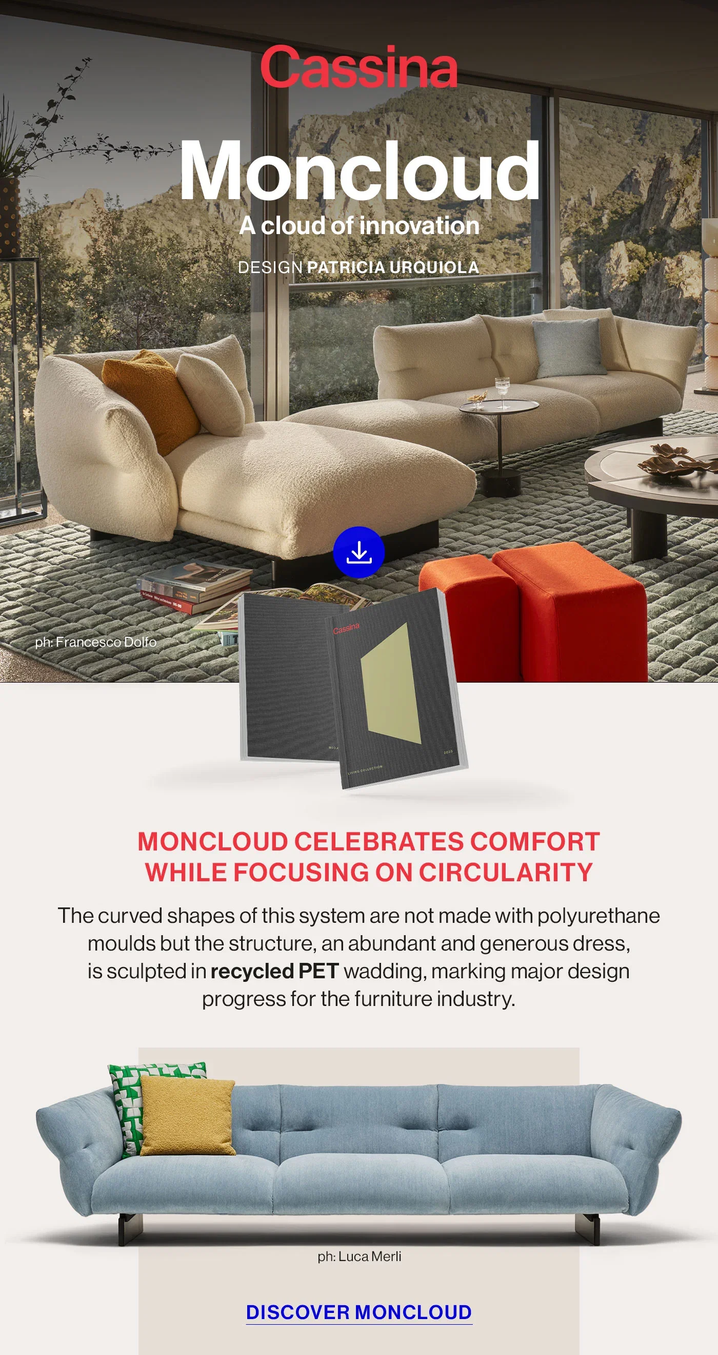 Archiproducts: Moncloud modular sofa by Cassina: a triumph of comfort ...