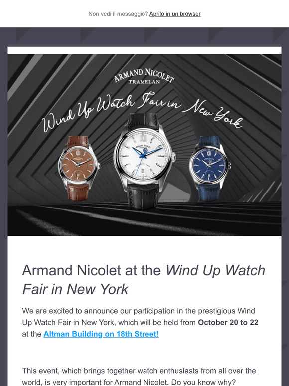 Armand Nicolet at the Wind Up Watch Fair in New York