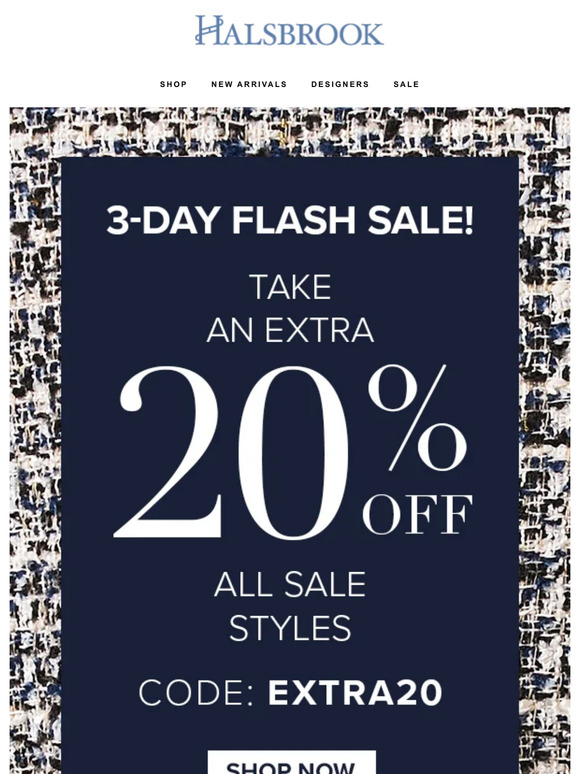 FLASH SALE | Extra 20% Off!