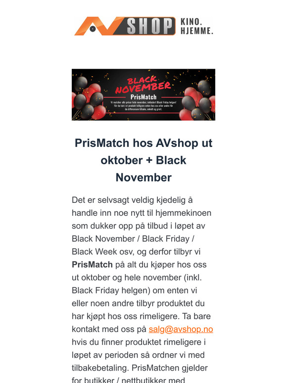 Black November med PrisMatch