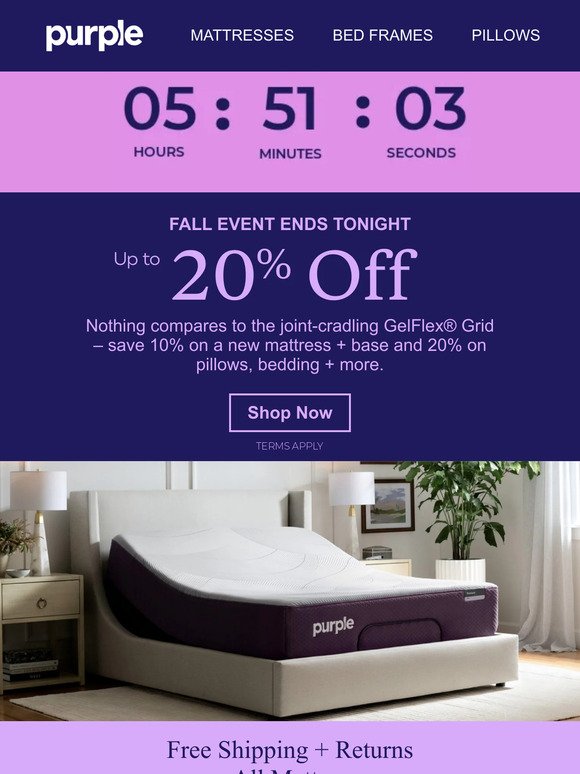 Fall Event Last Chance: Up to 20% Off