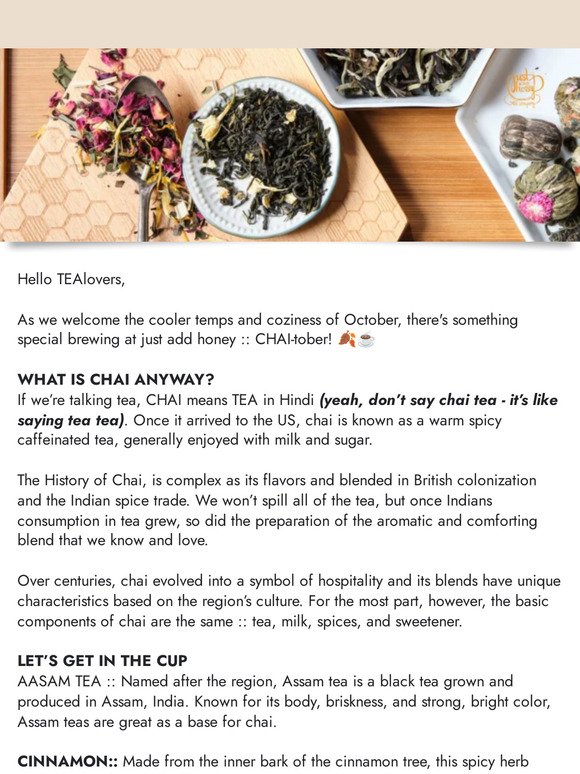 TEAlovers, The History of Chai☕