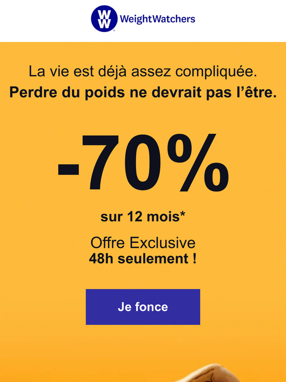 - 70% ! 🤤 Perdez du poids ET savourez vos repas avec WW !